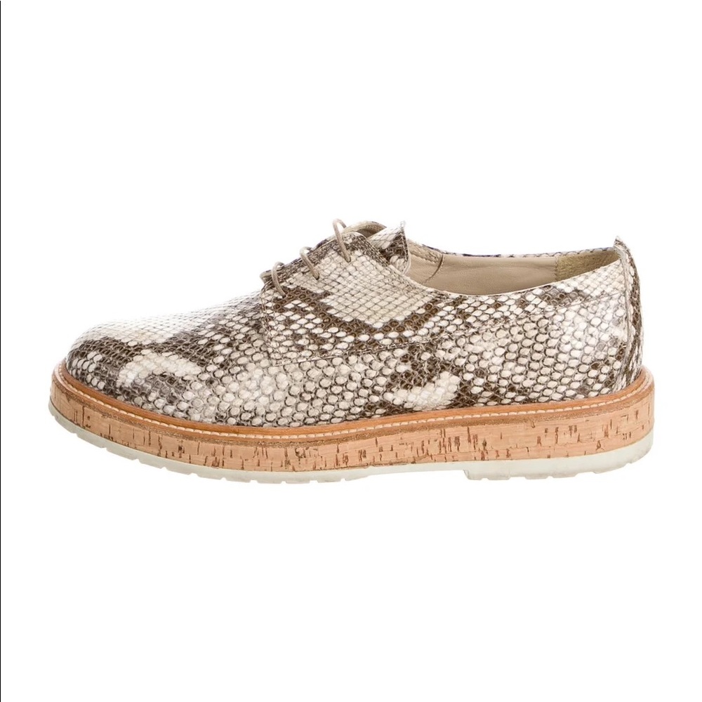 AGL Attilio Giusti Leombruni Snakeskin Oxfords